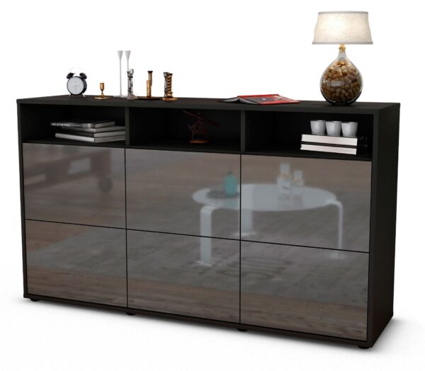Sideboard Dilara, Grau (136x79x35cm)