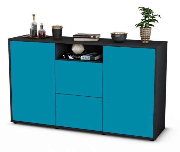 Sideboard Dimphi, Türkis (136x79x35cm)