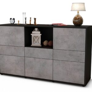 Sideboard Dominika, Beton (136x79x35cm)