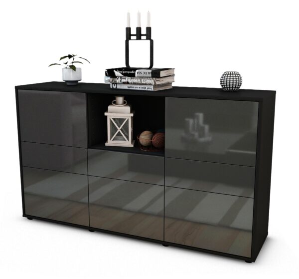 Sideboard Dominika, Grau (136x79x35cm)