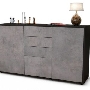 Sideboard Donatella, Beton (136x79x35cm)