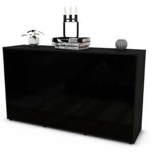 Sideboard Donatella, Schwarz (136x79x35cm)