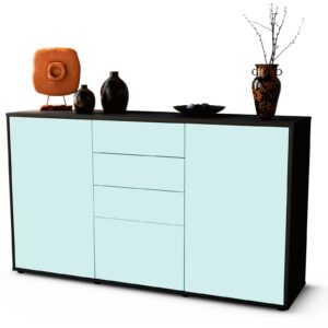 Sideboard Donatella | Korpus Anthrazit | Front in Mint | 136x79x35cm (BxHxT)
