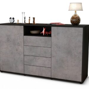 Sideboard Donnice, Beton (136x79x35cm)