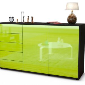 Sideboard Dorentina, Grün (136x79x35cm)