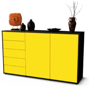 Sideboard Dorentina, Gelb (136x79x35cm)