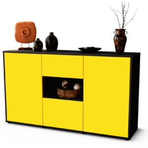 Sideboard Doriana, Gelb (136x79x35cm)