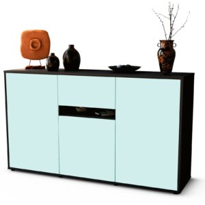 Sideboard Dorina | Korpus Anthrazit | Front in Mint | 136x79x35cm (BxHxT)