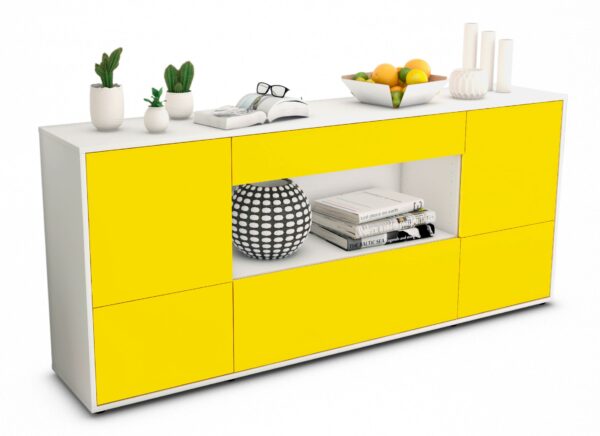 Sideboard Elodie, Gelb (180x79x35cm)