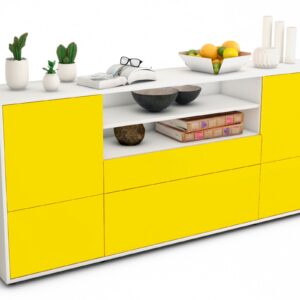 Sideboard Eluana, Gelb (180x79x35cm)