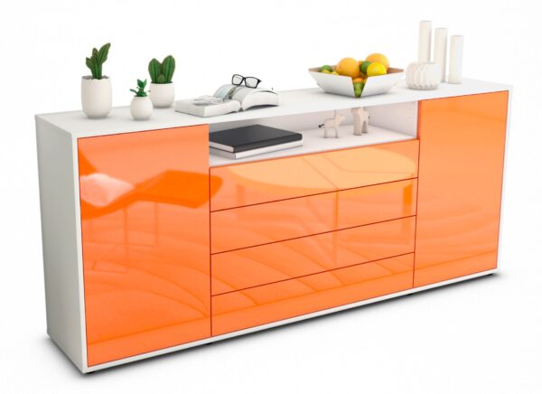 Sideboard Enzo, Orange (180x79x35cm)