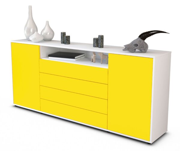 Sideboard Enzo, Gelb (180x79x35cm)