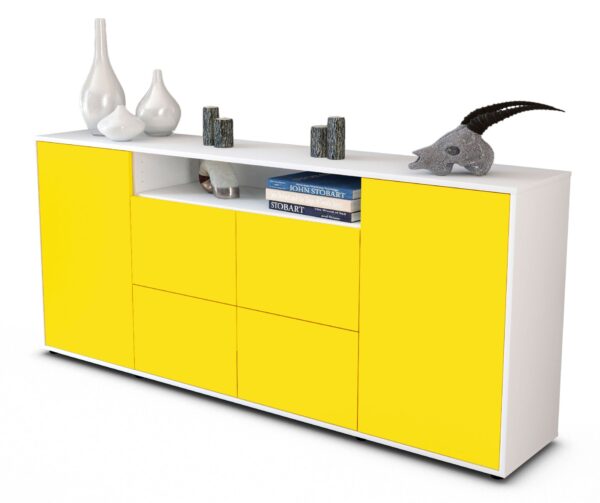 Sideboard Ephenia, Gelb (180x79x35cm)