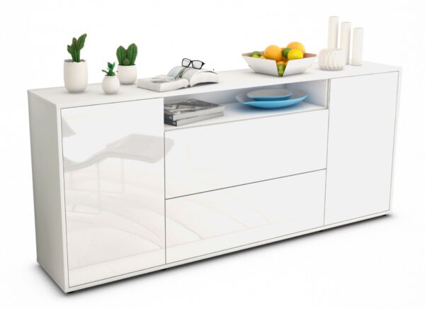 Sideboard Erina, Weiß (180x79x35cm)