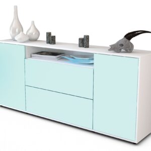 Sideboard Erina | Korpus Weiß | Front in Mint | 180x79x35cm (BxHxT)