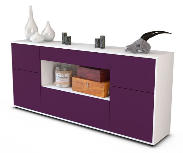 Sideboard Fabiola, Lila (180x79x35cm)