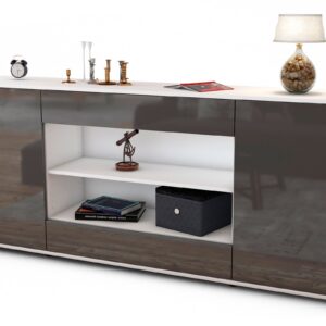 Sideboard Feli, Grau (180x79x35cm)