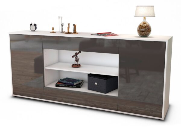 Sideboard Feli, Grau (180x79x35cm)