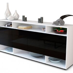 Sideboard Felia, Schwarz (180x79x35cm)