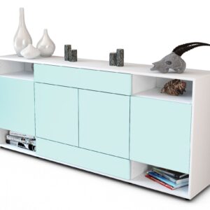 Sideboard Felicia | Korpus Weiß | Front in Mint | 180x79x35cm (BxHxT)
