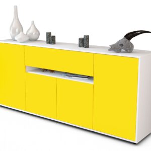 Sideboard Flavia, Gelb (180x79x35cm)