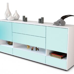 Sideboard Florentina | Korpus Weiß | Front in Mint | 180x79x35cm (BxHxT)