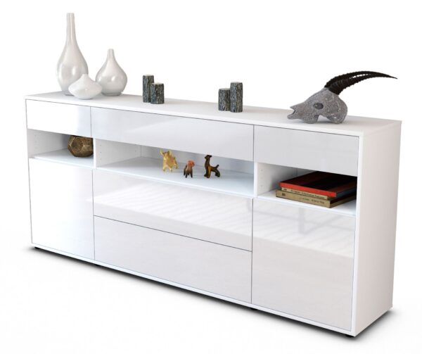 Sideboard Floria, Weiß (180x79x35cm)