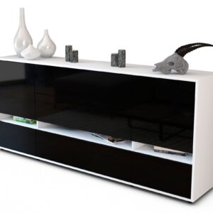 Sideboard Floriana, Schwarz (180x79x35cm)