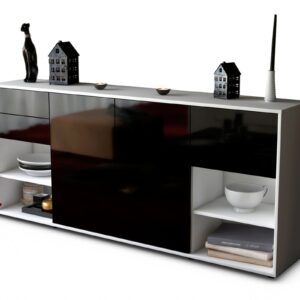 Sideboard Franka, Schwarz (180x79x35cm)