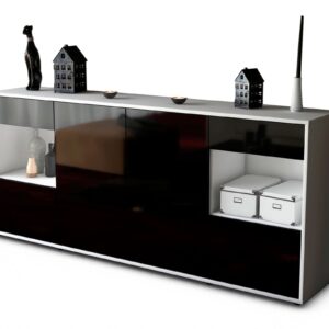 Sideboard Gabriella, Schwarz (180x79x35cm)