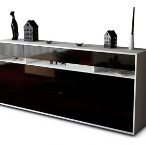 Sideboard Giada, Schwarz (180x79x35cm)
