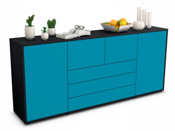 Sideboard Eliana, Türkis (180x79x35cm)