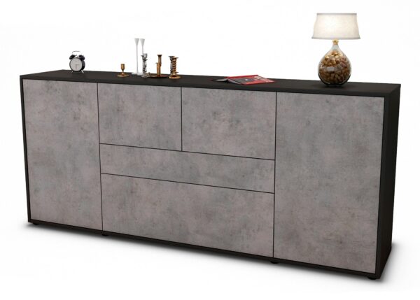 Sideboard Elisa, Beton (180x79x35cm)