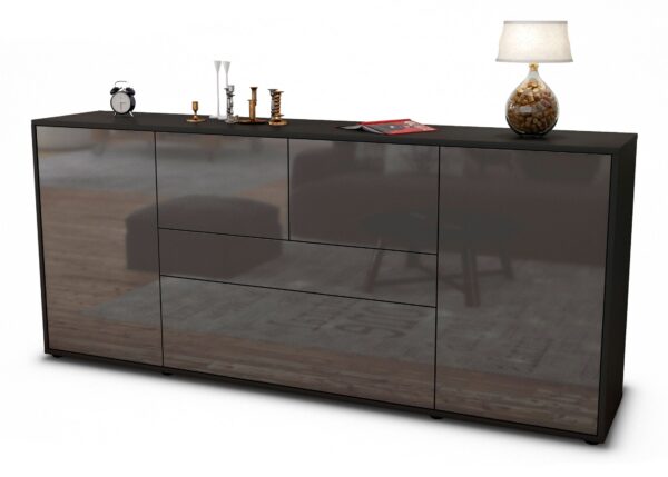 Sideboard Elisa, Grau (180x79x35cm)