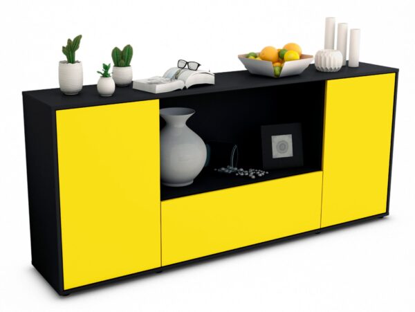 Sideboard Ella, Gelb (180x79x35cm)