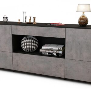 Sideboard Elodie, Beton (180x79x35cm)