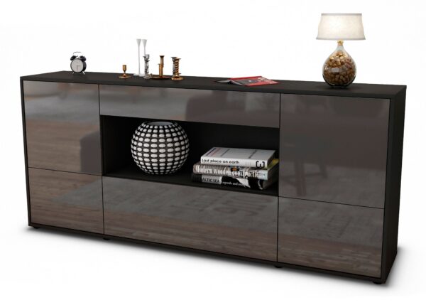 Sideboard Elodie, Grau (180x79x35cm)