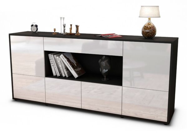 Sideboard Elsa, Weiß (180x79x35cm)