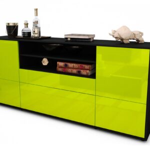 Sideboard Eluana, Grün (180x79x35cm)