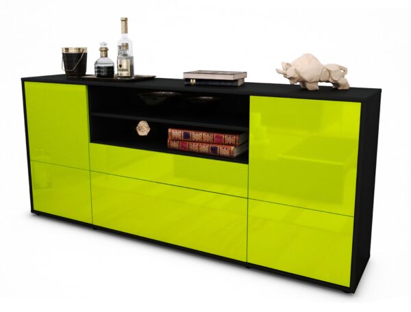 Sideboard Eluana, Grün (180x79x35cm)