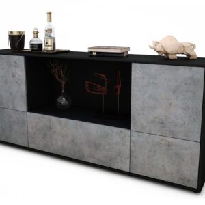 Sideboard Elvezia, Beton (180x79x35cm)