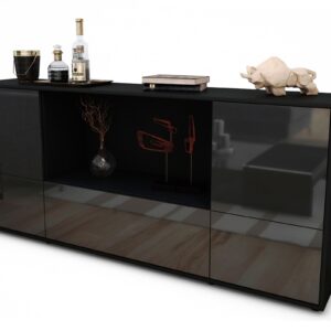 Sideboard Elvezia, Grau (180x79x35cm)