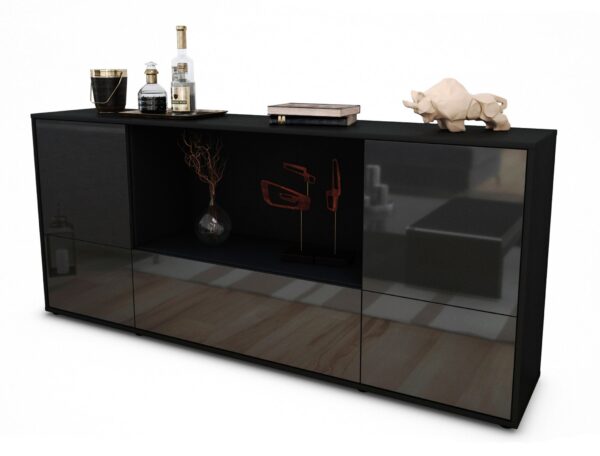 Sideboard Elvezia, Grau (180x79x35cm)