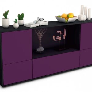 Sideboard Elvezia, Lila (180x79x35cm)