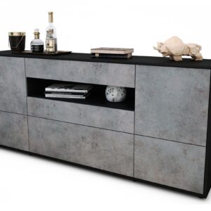 Sideboard Elvira, Beton (180x79x35cm)