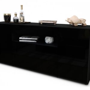 Sideboard Elvira, Schwarz (180x79x35cm)
