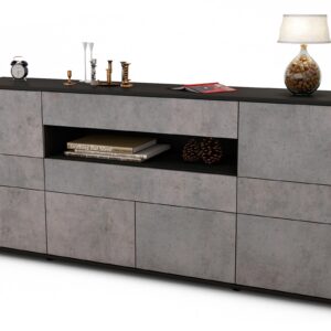 Sideboard Emerelda, Beton (180x79x35cm)
