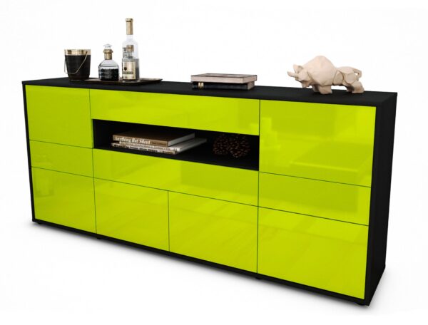 Sideboard Emerelda, Grün (180x79x35cm)