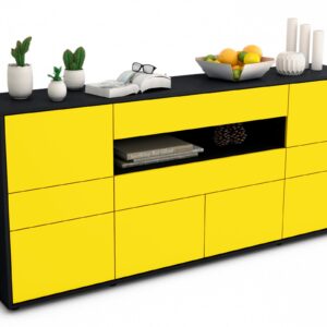 Sideboard Emerelda, Gelb (180x79x35cm)