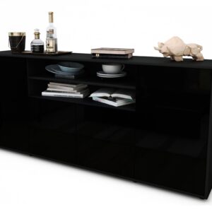 Sideboard Emilia, Schwarz (180x79x35cm)